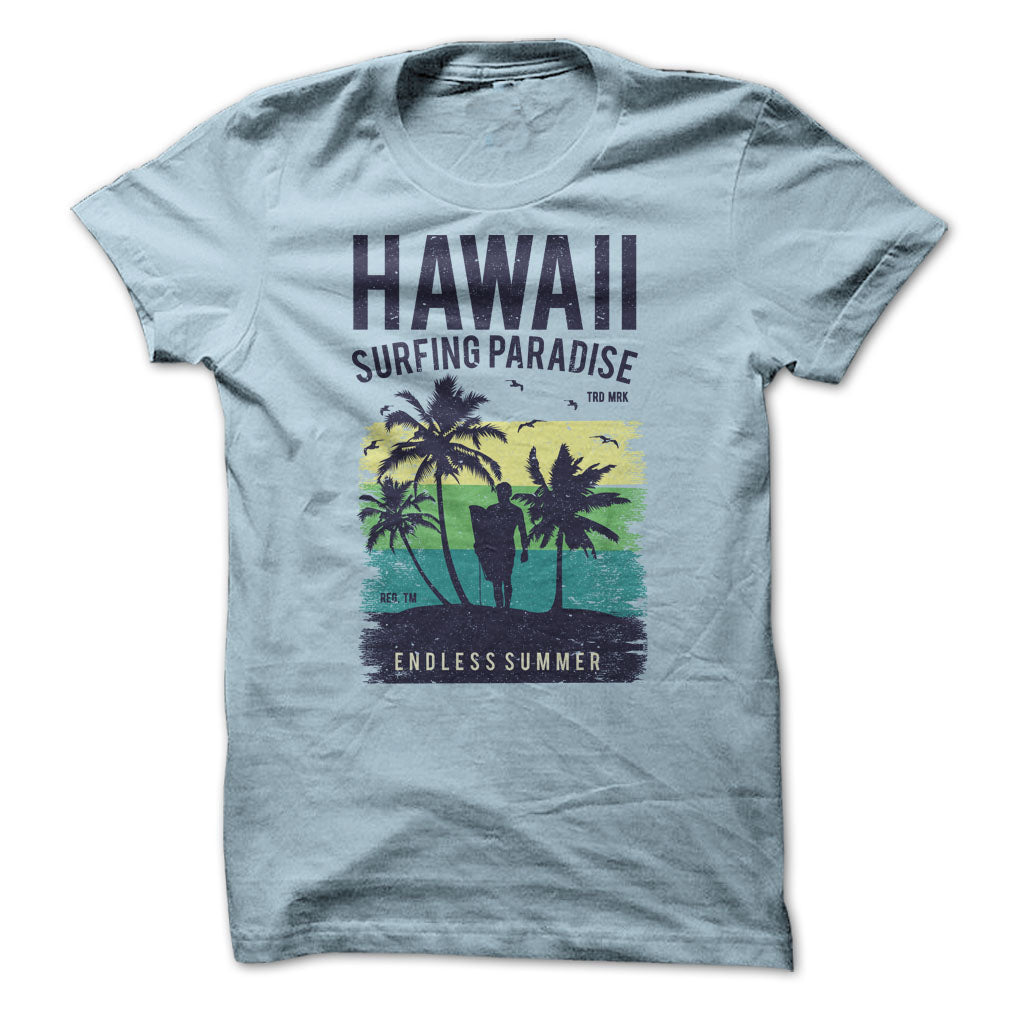 Hawaii Surfing Paradise Graphic Tee