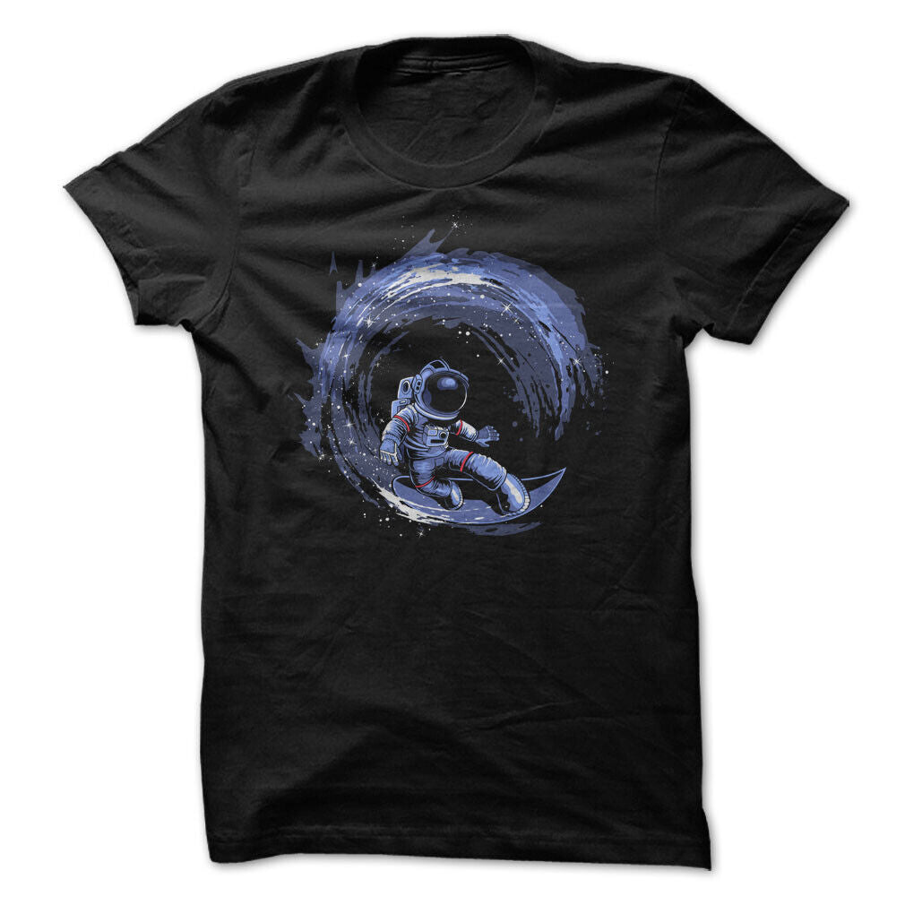 Astronaut Space Man Surfing Graphic Tee
