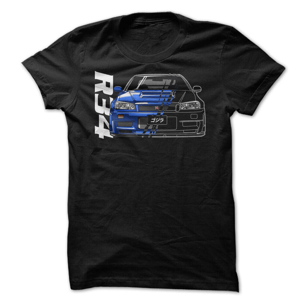 Brian O'Conner StreetWear Skyline GT-R R34 Sports Car Men's Basic T-Shirt SHEIN Brian O'Conner StreetWear Skyline GT-R R34 Sports Car Men's Basic T-Shirt SHEIN