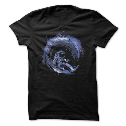 Astronaut Space Man Surfing Graphic Tee