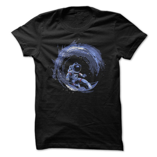 Astronaut Space Man Surfing Graphic Tee