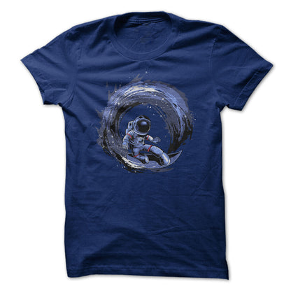 Astronaut Space Man Surfing Graphic Tee