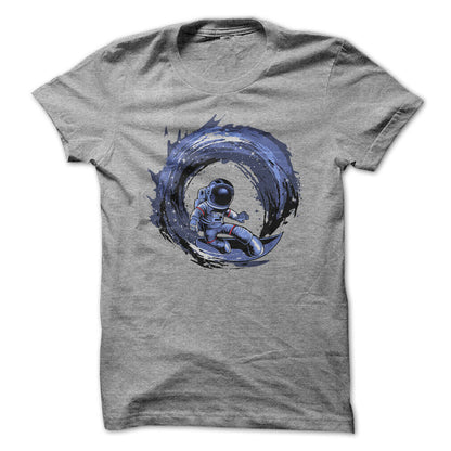 Astronaut Space Man Surfing Graphic Tee