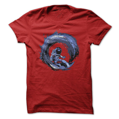 Astronaut Space Man Surfing Graphic Tee