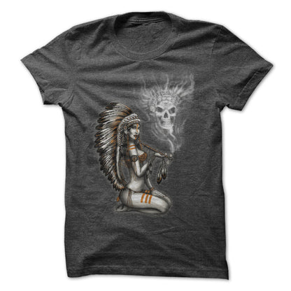 Indian Tribe Girl Graphic Tee T-shirt