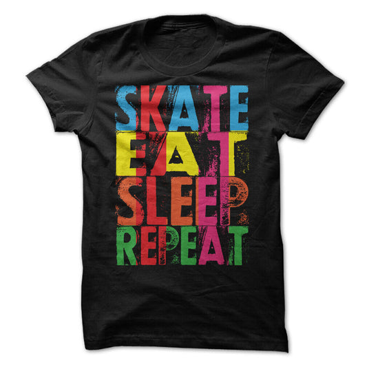 Skate Eat Sleep Repeat Graphic Tee