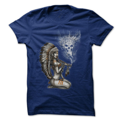 Indian Tribe Girl Graphic Tee T-shirt