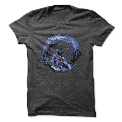 Astronaut Space Man Surfing Graphic Tee